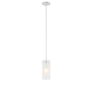 Lampa suspendată Italux E27 crom alb transparent MDF9489/1 small 1