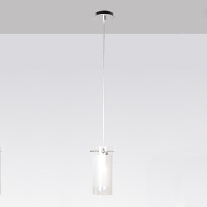 Lampa suspendată Italux E27 crom alb transparent MDF9489/1 small 2