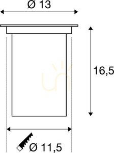 Spot carosabil SLV DASAR 115 GU10 max 35 W, oțel inoxidabil 316, IP67 IK08, înclinabil 30°, Ø 13 cm small 5