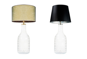 Lampă de masă din sticlă Famlight Alor Transparent măsliniu / maro E27 60W realizat manual small 3