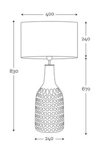 Lampă de masă din sticlă Famlight Alor Transparent măsliniu / maro E27 60W realizat manual small 4