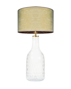 Lampă de masă din sticlă Famlight Alor Transparent măsliniu / maro E27 60W realizat manual small 0