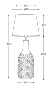 Lampă pentru sticle Famlight Alor Gri negru / argintiu E27 60W realizată manual small 1