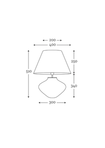 Noptieră Bali Transparent Bej / Alb Famlight E27 60W Producție poloneză small 3