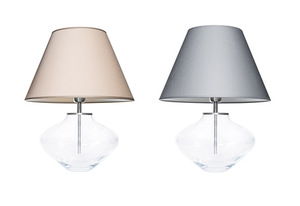 Noptieră Bali Transparent Bej / Alb Famlight E27 60W Producție poloneză small 2