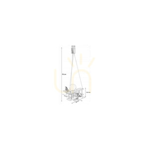 Lampă suspendată Hellux avion mic 104.10.08, multicoloră, 1×E27 small 7