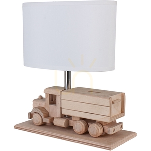 Lampă de masă pentru copii Hellux Camion cu pușculiță, abajur alb 411.24.09 small 3