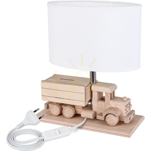 Lampă de masă pentru copii Hellux Camion cu pușculiță, abajur alb 411.24.09 small 5