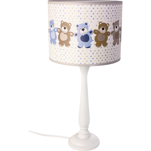 Lampă de masă Hellux Berta 410.41.07 cu ursuleți, albă, E27 small 0