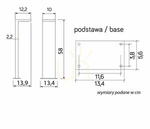 Lampă de grădină LED SU-MA Karo gri închis 58 cm IP54 KR-580 small 4