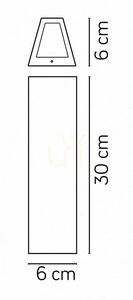 Lampă de perete exterior LED SU-MA gri închis 6W 4000K IP54 M1401 DG small 5