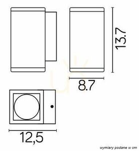 Aplica exterior SU-MA Adela Midi M1459 DG gri închis LED IP54 GU10 small 3