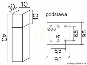 Stâlp de iluminat exterior SU-MA Cube Max argintiu 40 cm CB-MAX 400 AL small 3