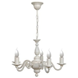 Candelabru elegant TULUZA 5 x E14 LED alb small 0