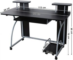 LCD812B birou multifuncțional pentru computer Songmics 4 LCD812B birou multifuncțional pentru computer Songmics small 4