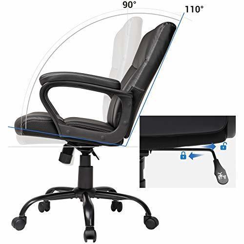 Verifica Scaun elegant de birou negru OBG39BK Songmics