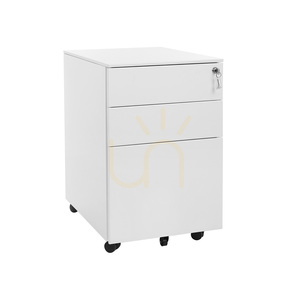 Dulap mobil pentru documente SONGMICS OFC60WT, alb, cu 3 sertare și încuietoare small 8