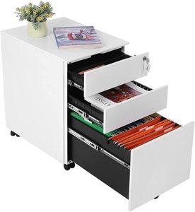 Dulap mobil pentru documente SONGMICS OFC60WT, alb, cu 3 sertare și încuietoare small 7