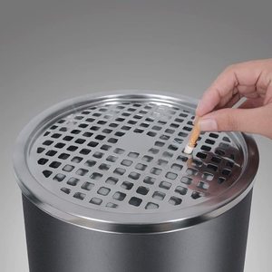 Coș de gunoi cu scrumieră SONGMICS LTB17C negru 60,5 cm small 4
