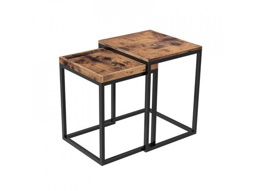 Verifica Set 2 Masute cafea Rustyclany Brown LNT02BX