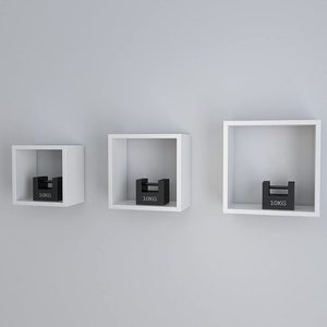 Set 3 rafturi cubice de perete SONGMICS LWS30WT albe 30/26/22 cm small 4