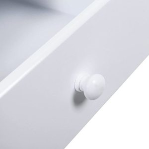 Masă de toaletă SONGMICS RDT80W albă, 80 cm, 4 sertare, fără oglindă small 6