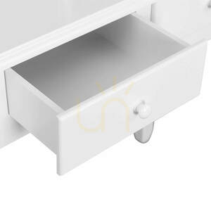 Masă de toaletă SONGMICS RDT80W albă, 80 cm, 4 sertare, fără oglindă small 9