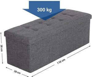 Puf pliabil cu depozitare gri închis LSF77K 5 Puf pliabil cu depozitare gri închis LSF77K small 5