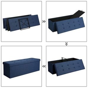 Bancă pliabilă cu spațiu de depozitare SONGMICS LSF77IN 110 cm small 5
