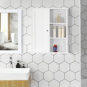 Dulap elegant de perete pentru baie / cameră BBC20WT Songmics small 2