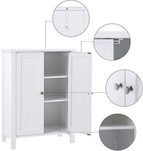 Dulap universal universal cu podea alb pentru sala BCB60W Songmics small 2