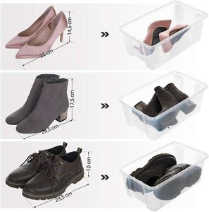 Un set de 12 containere de depozitat pantofii But Box LSP13WT Songmics 2 Un set de 12 containere de depozitat pantofii But Box LSP13WT Songmics small 2