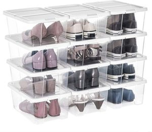 Un set de 12 containere de depozitat pantofii But Box LSP13WT Songmics 6 Un set de 12 containere de depozitat pantofii But Box LSP13WT Songmics small 6