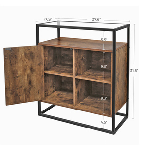 Consola mobilier Glatal rustic maro LSC12BX VASAGLE small 7