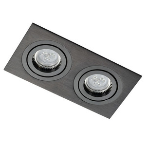 Downlight dublu dreptunghiular negru Alcazar 542.BB small 1