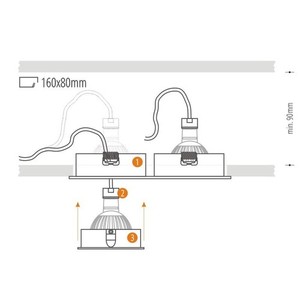 Downlight Rectangular Dual Argintiu Alcazar 542.SC 4 Downlight Rectangular Dual Argintiu Alcazar 542.SC small 4