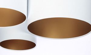Plafoniera moderna Elements 60W E27 decor alb / auriu small 1