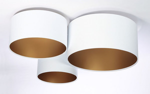 Plafoniera moderna Elements 60W E27 decor alb / auriu small 2