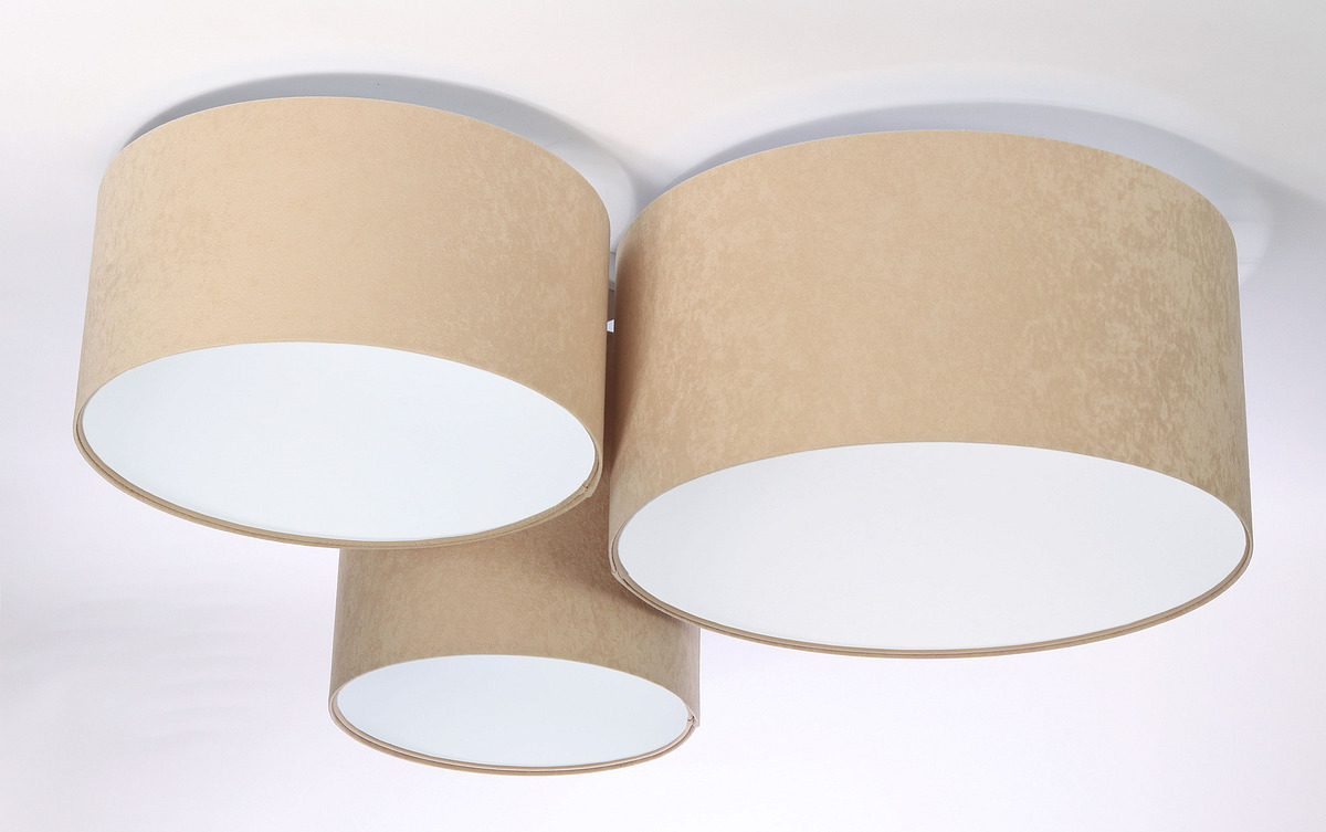 Vedere Lampă de plafon cu LED - Element de plafon 60W E27 bej / alb Lampă de plafon cu LED - Element de plafon 60W E27 bej / alb