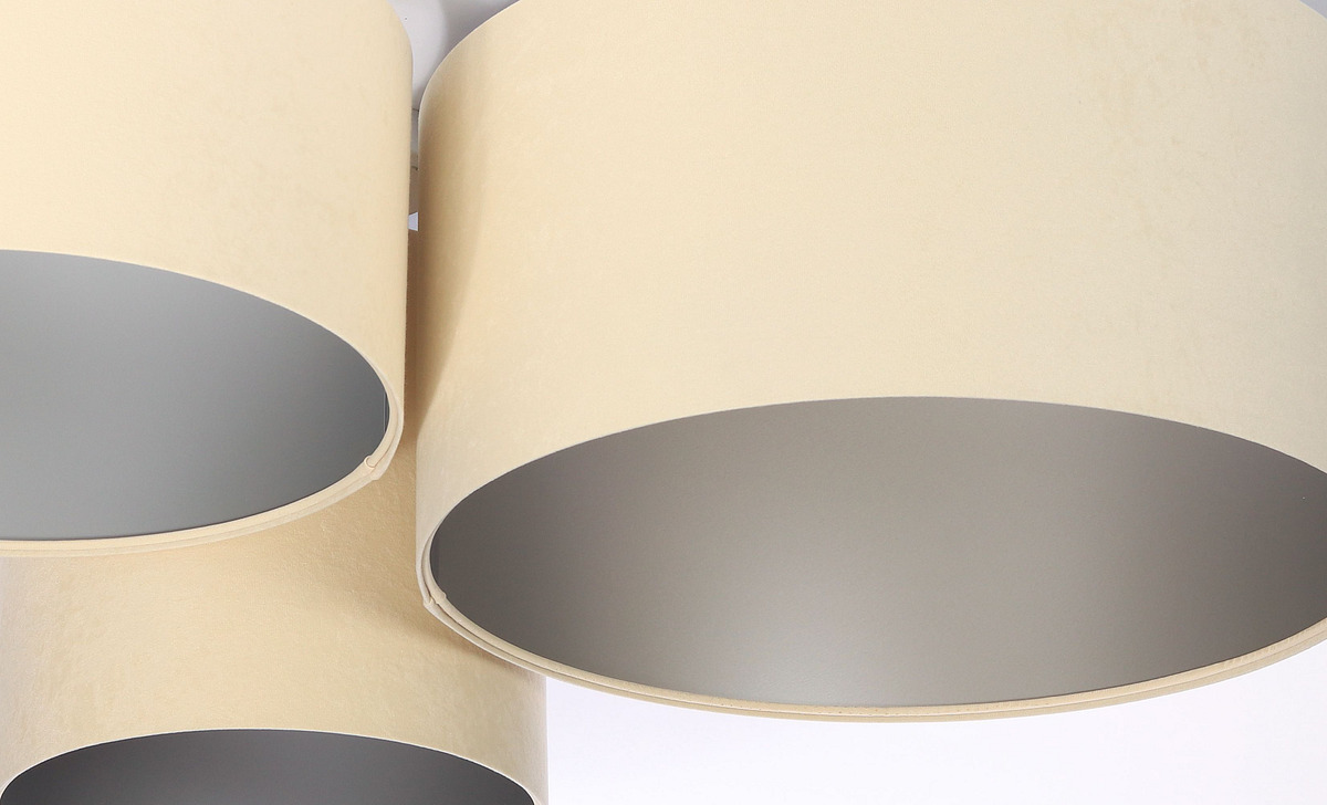 Vedere Iluminat pentru hol, tavan - Lampă de tavan Elements 60W E27 crem / argintie, realizată manual Iluminat pentru hol, tavan - Lampă de tavan Elements 60W E27 crem / argintie, realizată manual
