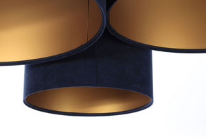 Tavan modern Elements 60W E27 țesătură bleumarin / velur auriu 1 Tavan modern Elements 60W E27 țesătură bleumarin / velur auriu small 1
