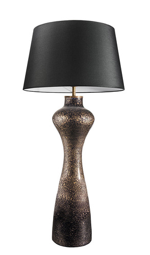 Verifica Lampă de masă elegantă Famlight Havana L Black &amp; Gold Shiny E27 60W grafit / alb