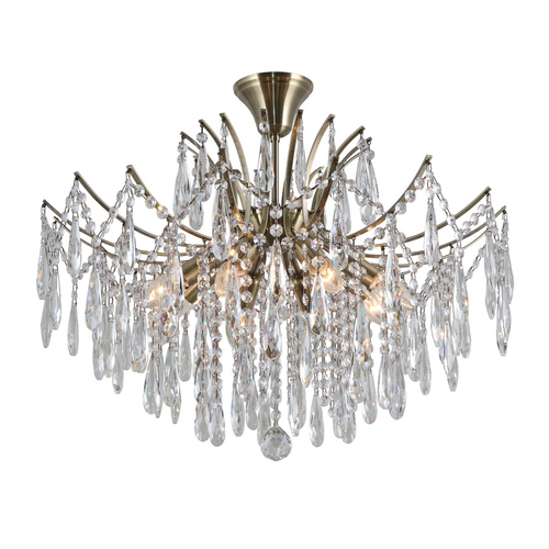 Verifica Lampă pendul Italux Mallola maro cristal 8xE14 PND-56808-8