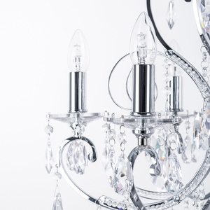 Candelabru Italux Barocco Chrome cristal 6xE14 D64 cm MD72709-6A small 3