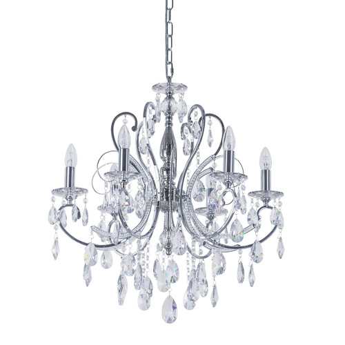 Verifica Candelabru Italux Barocco Chrome cristal 6xE14 D64 cm MD72709-6A