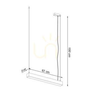 Lampă suspendată PINNE 67 alb Thoro small 13