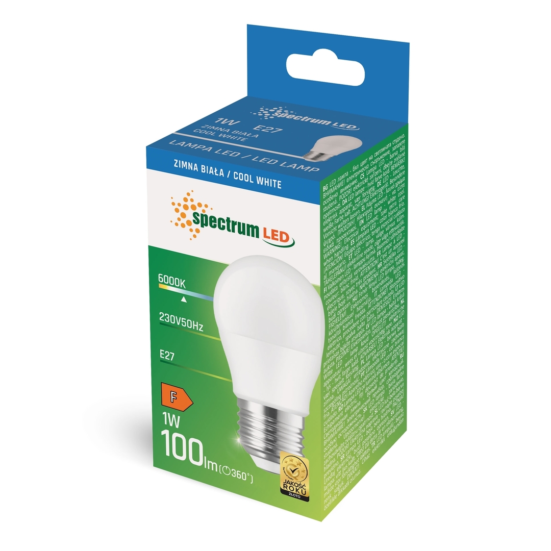 Vedere Led Ball E-27 230v 1w Cw Spectrum Led Ball E-27 230v 1w Cw Spectrum