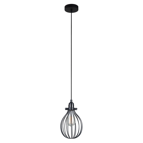 Verifica Lampă suspendată Italux Lesto neagră E27 oțel 15 cm MDM-2676/1 BK