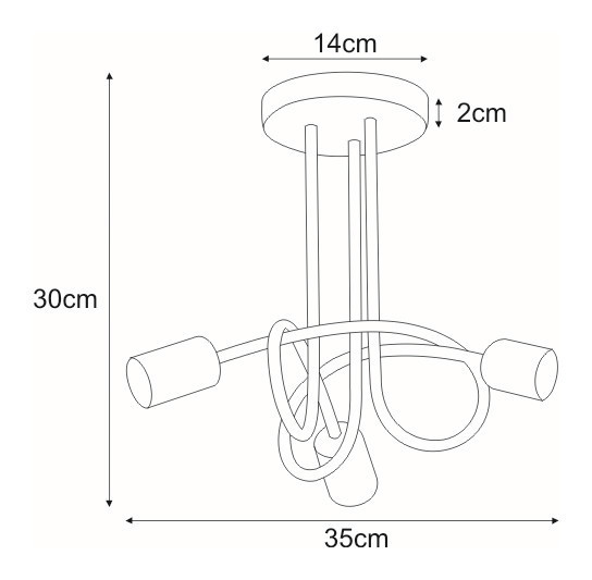 Vedere Lampă de tavan K-3620 din seria DEZE Lampă de tavan K-3620 din seria DEZE