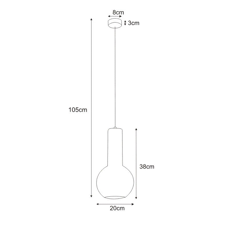 Vedere Lampă suspendată K-4520 din seria ARVI BLACK Lampă suspendată K-4520 din seria ARVI BLACK